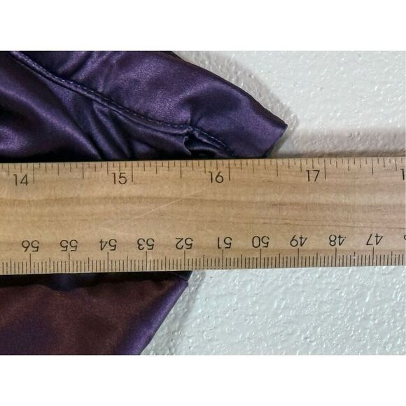 Intimately Free People Mystic Purple Slinky Back Cutout Satin Slip Mini Dress S - Picture 11 of 11